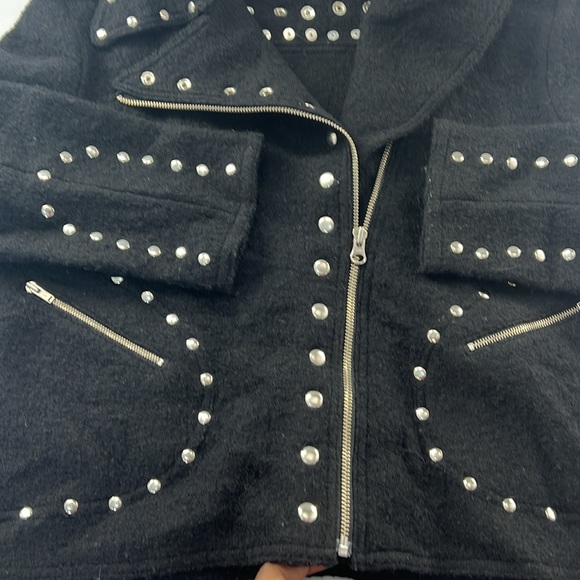 Phosphorus Wool Studded Moto Jacket - Picture 6 of 12